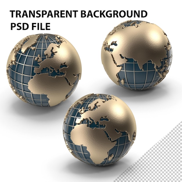 PSD 3d グローブ png