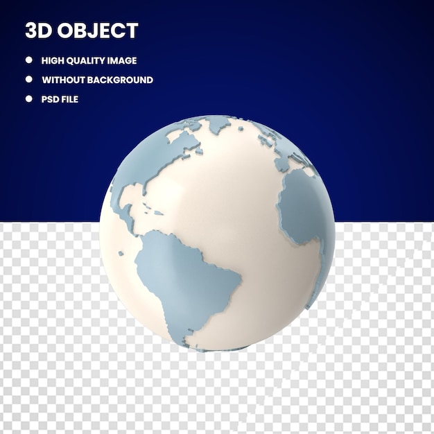 3d globe world golden