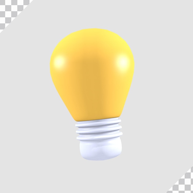 3D gloeilamp object concept