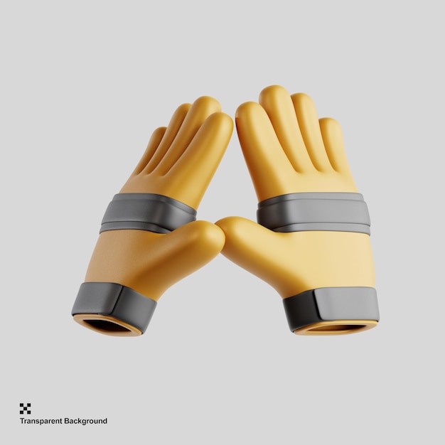 PSD 3d gloves illustration