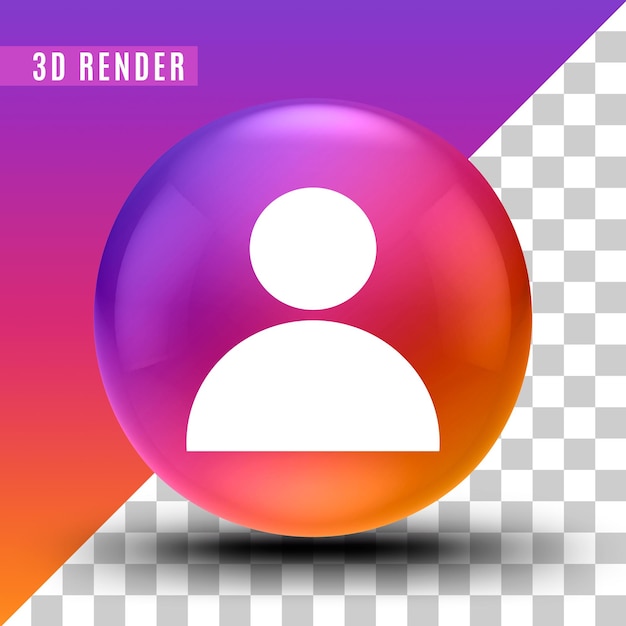 PSD 3d glowing spheres with social media logos