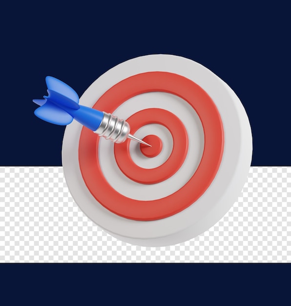 PSD 3d goal target icon illustration
