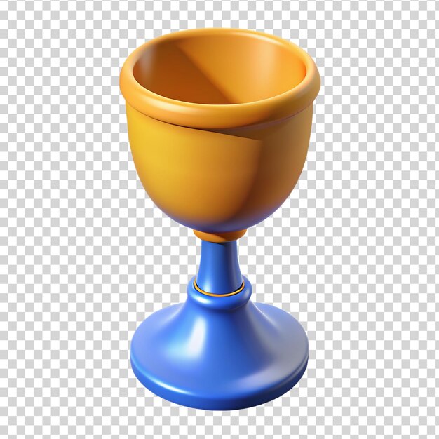 PSD 3d goblet isolated on transparent background