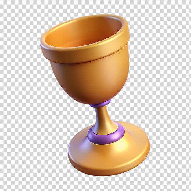 3d goblet isolated on transparent background