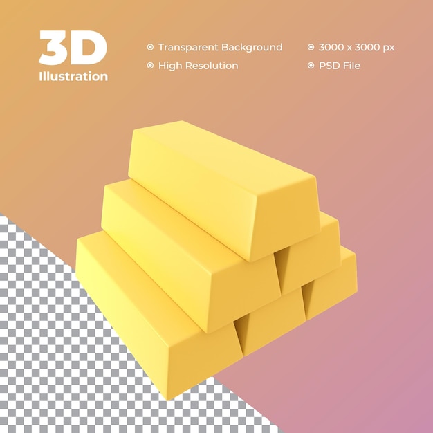 3d 골드 바