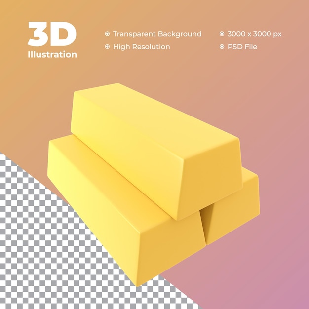 3d 골드 바