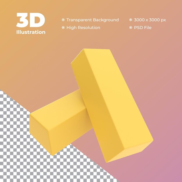 3d 골드 바