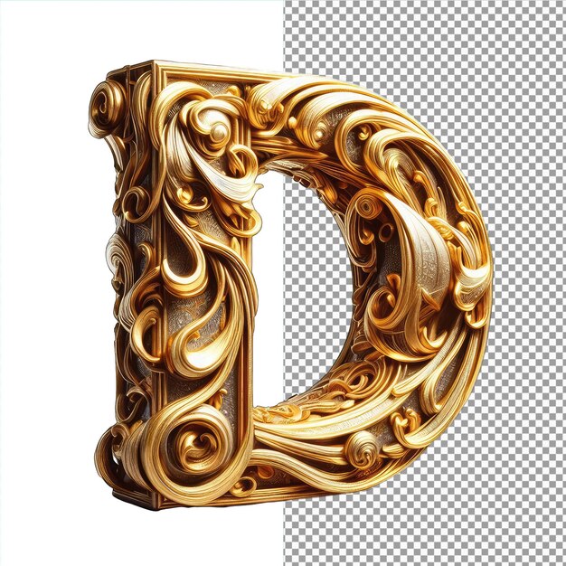 PSD 3d gold charm