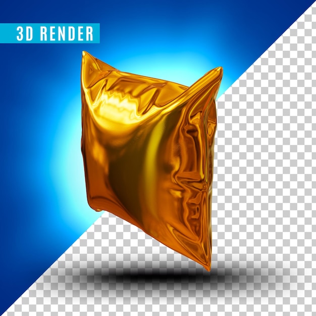 3d gold cushion psd premium