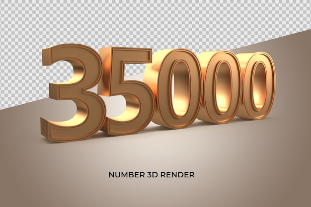 3d золотой номер 35000