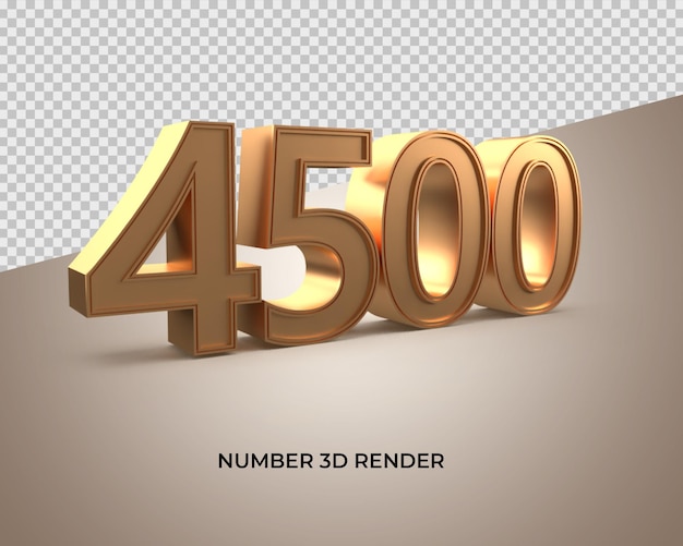 3d золотой номер 4500