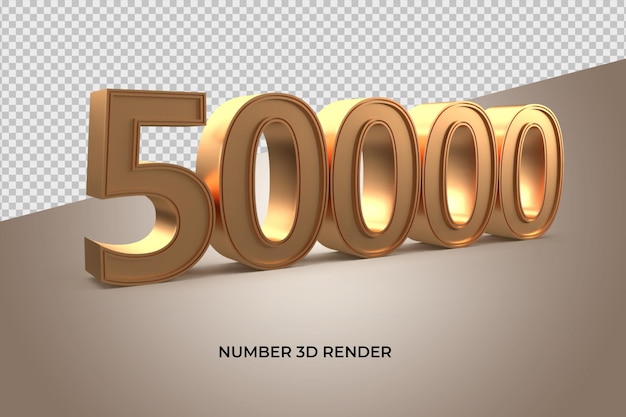 PSD 3d gold number 50000