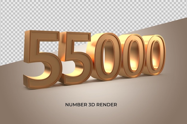 3Dゴールドナンバー55000