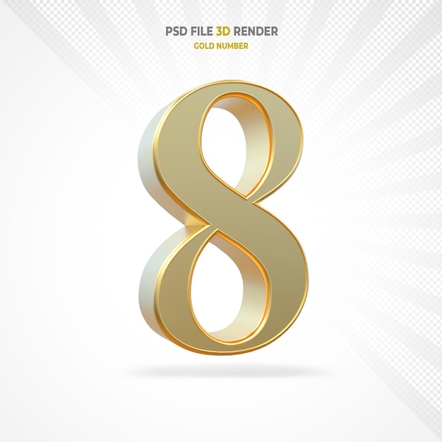 PSD numero d'oro 3d