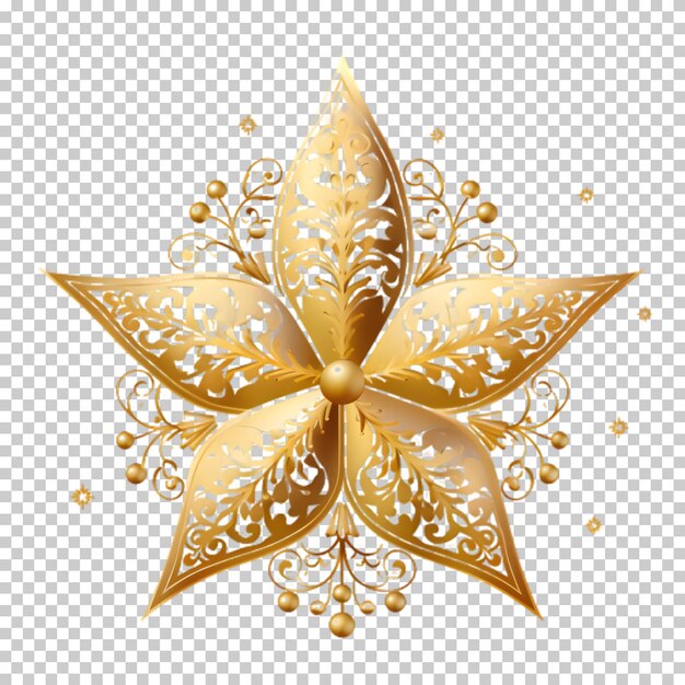 PSD 3d gold star isolated on transparent background