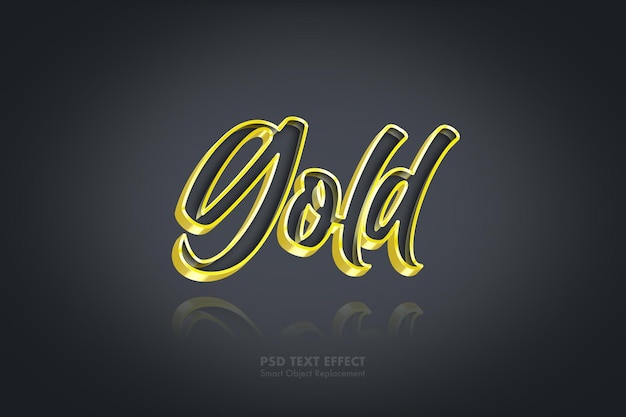 PSD 3d gold text effect