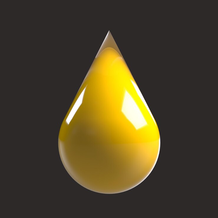 PSD 3d gold water cream droplet