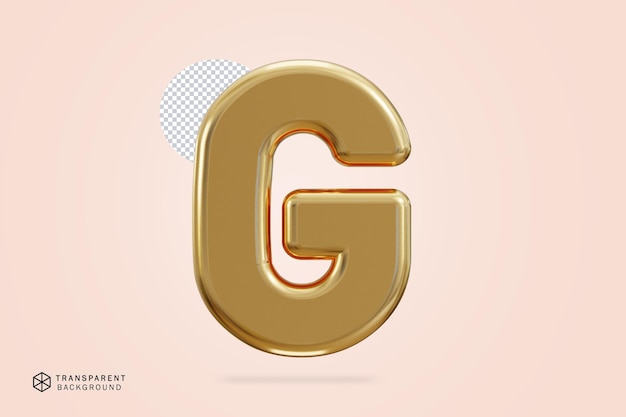 3d golden alphabet text effect