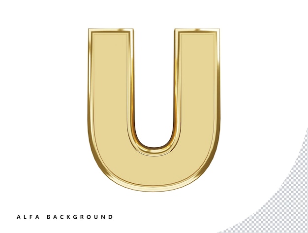 3d golden alphabet text effect