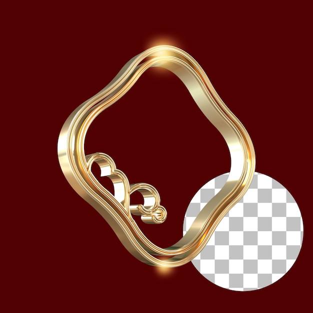 3d golden frame