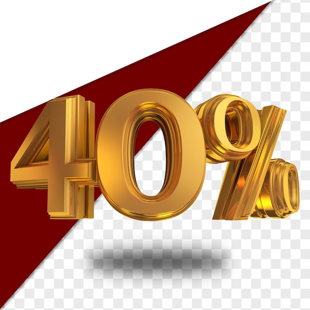 3d 황금 숫자 40%