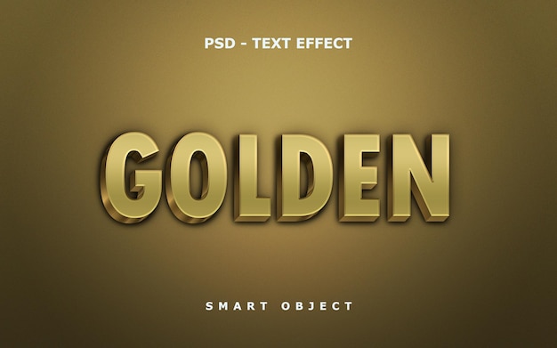 3d Golden text effect