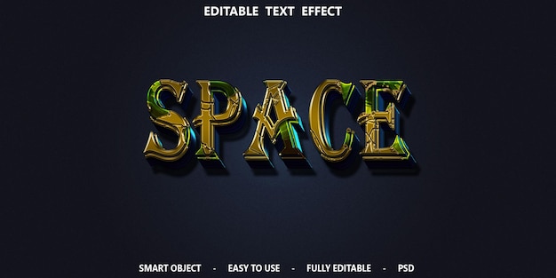 PSD 3d golden text effect