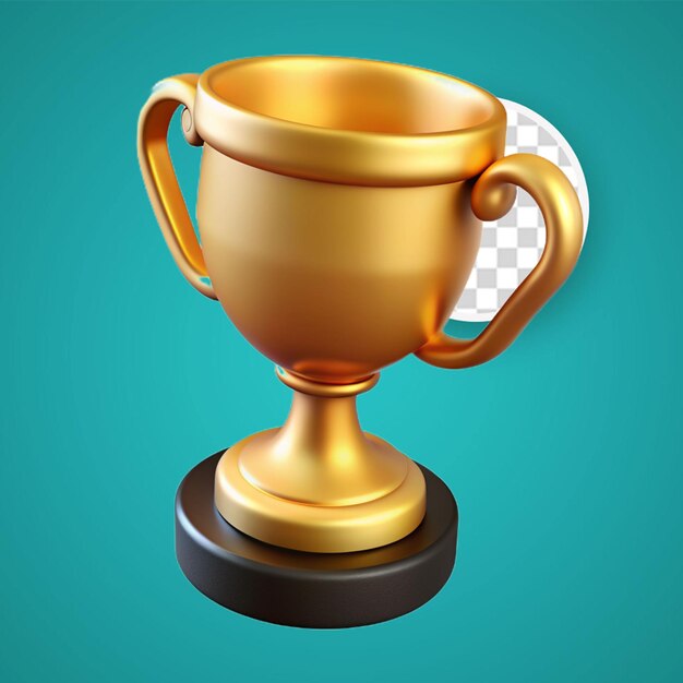 3d golden trophy cup award