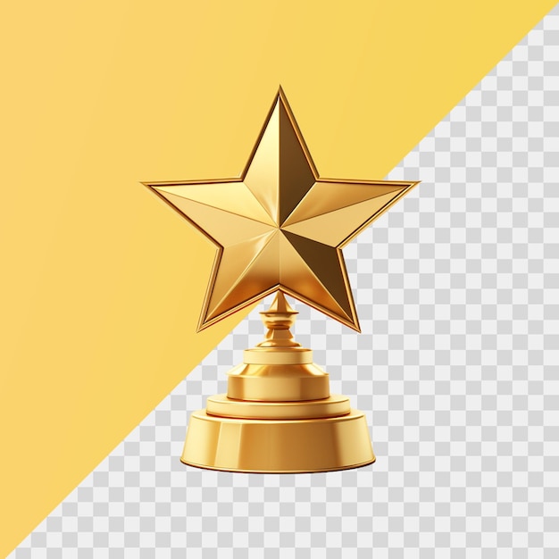 3d golden winning trophy