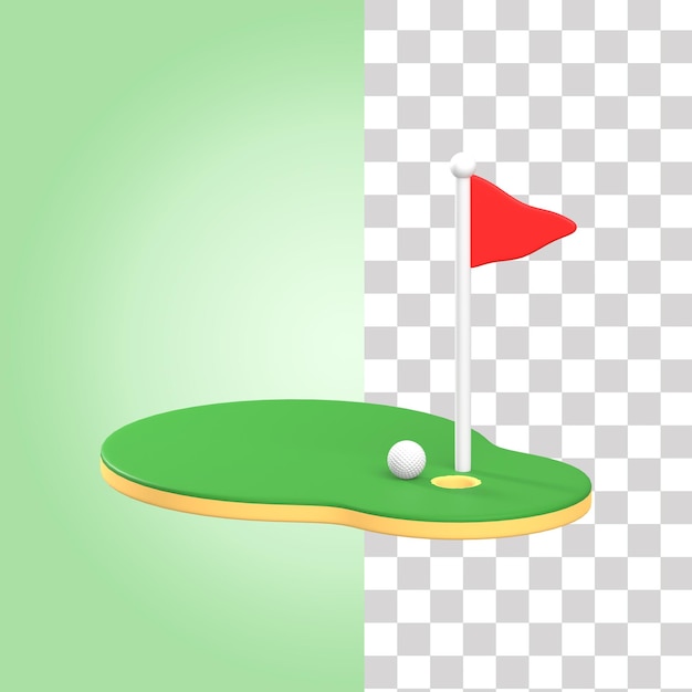 3D ゴルフコースイラスト