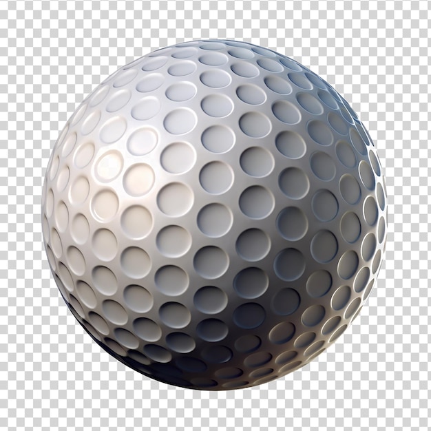 3d-golfbal geïsoleerd op een doorzichtige achtergrond