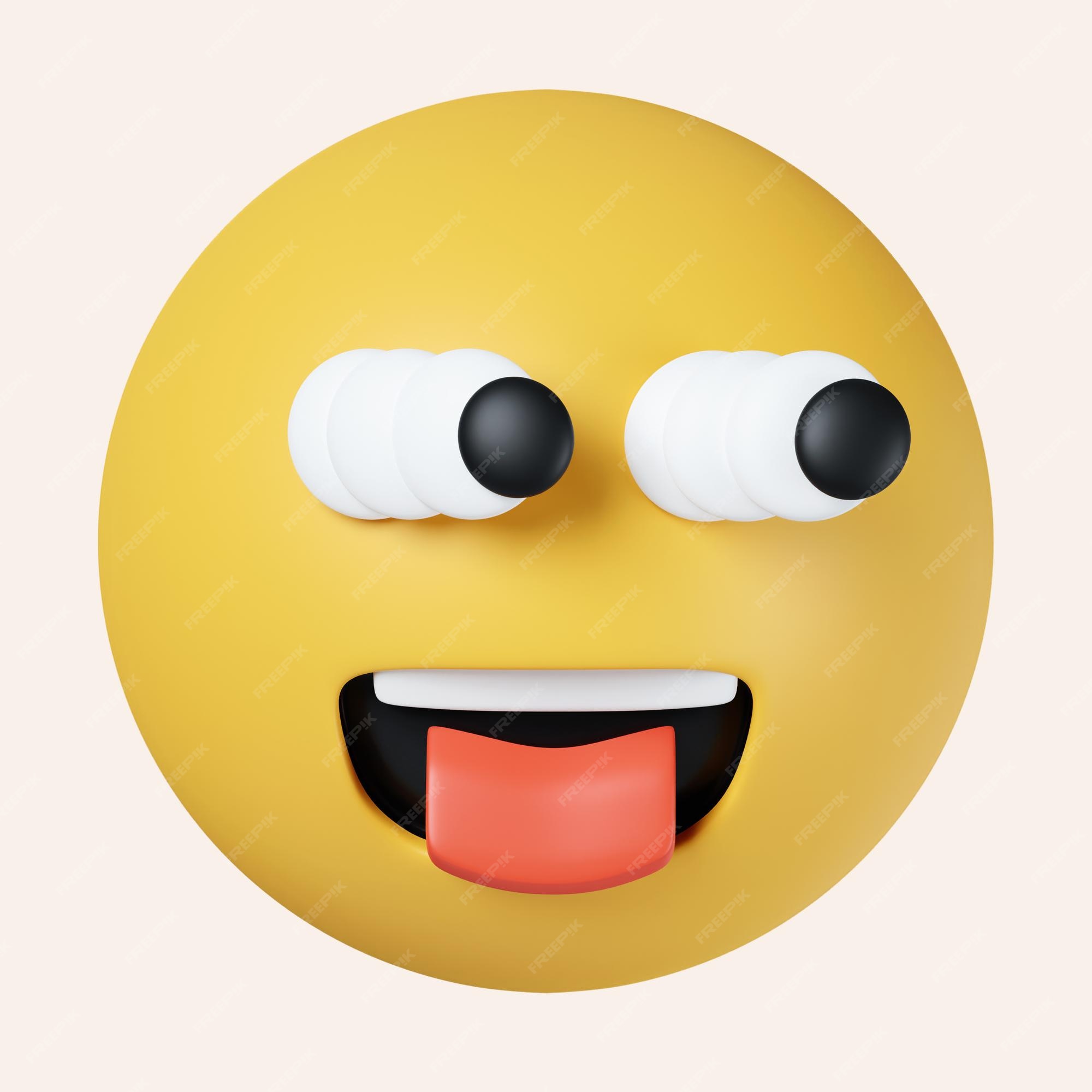 Clipart Cartoon of a Crazy Face Emoji Emoticon Tongue Out 