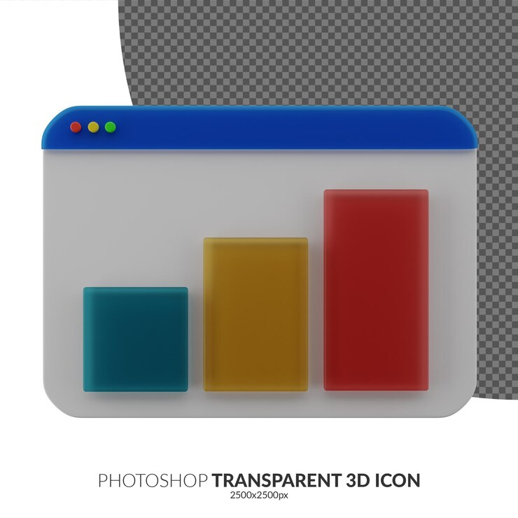 PSD 3d gösterge paneli teknoloji ikonu