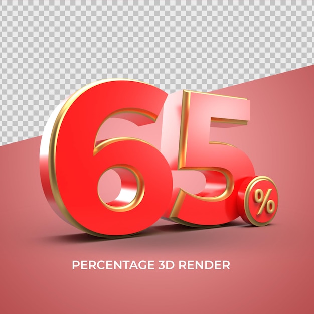 3D-goud nummer 65 procent rood