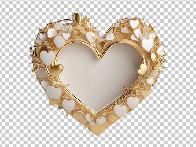 3d gouden hartvormig frame