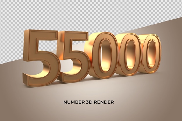 3D-gouden nummer 55000