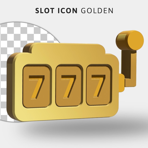 PSD 3d gouden slotpictogram op transparante achtergrond