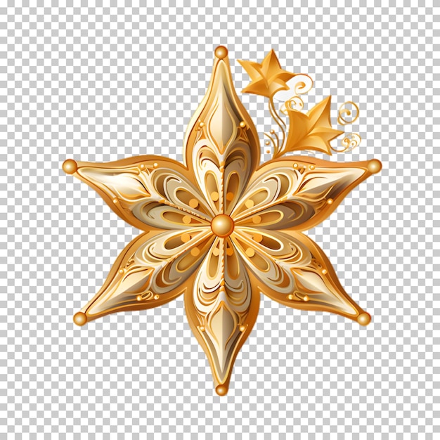 PSD 3d gouden ster geïsoleerd op doorzichtige achtergrond