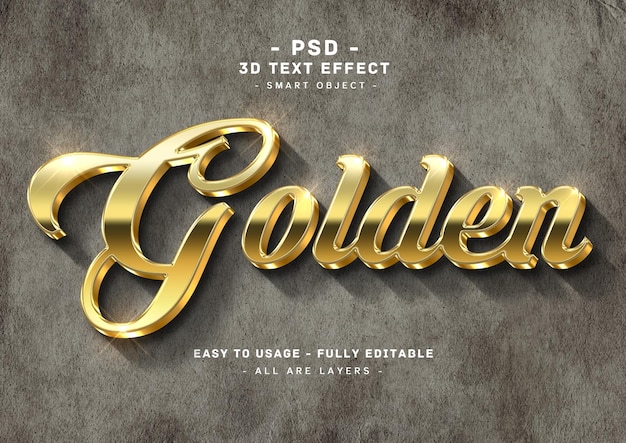 3d-gouden tekststijleffect