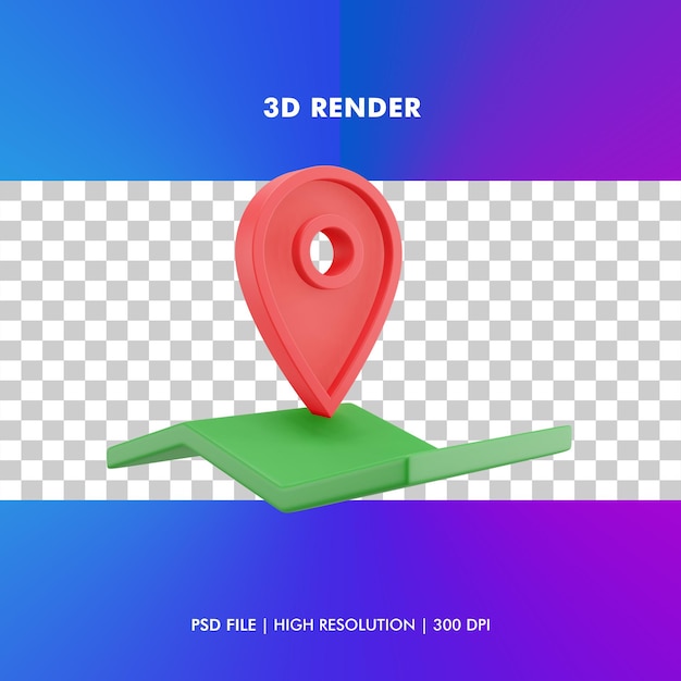 PSD 3d gps illustration isolated