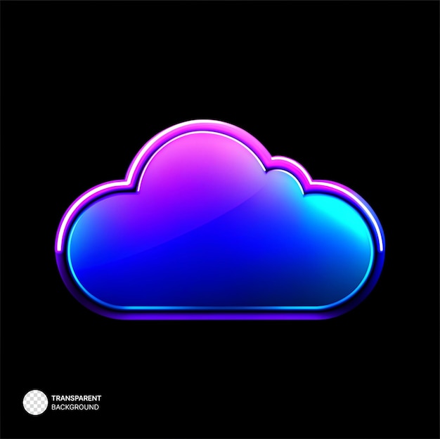 PSD 3d gradient icon cloud glassmorphism illustration