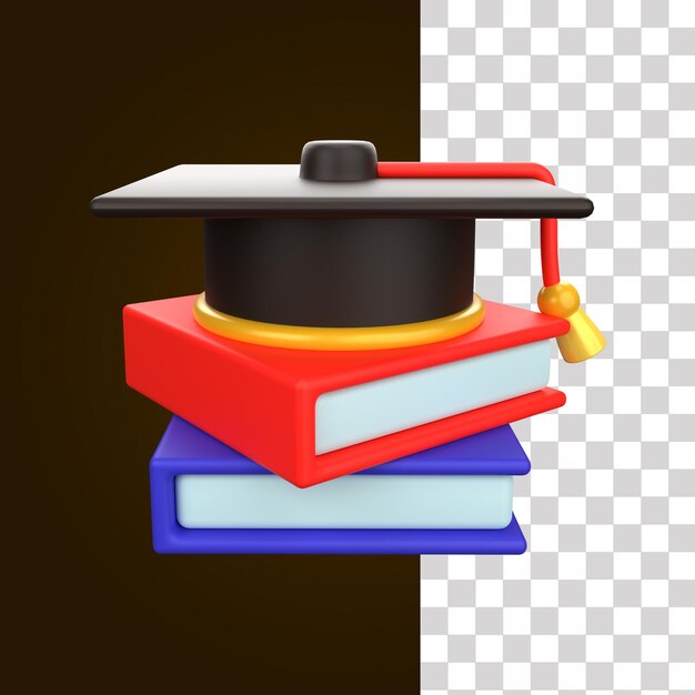 PSD illustrazione di laurea 3d