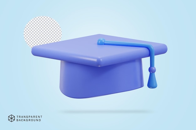 PSD 3d graduation hat icon