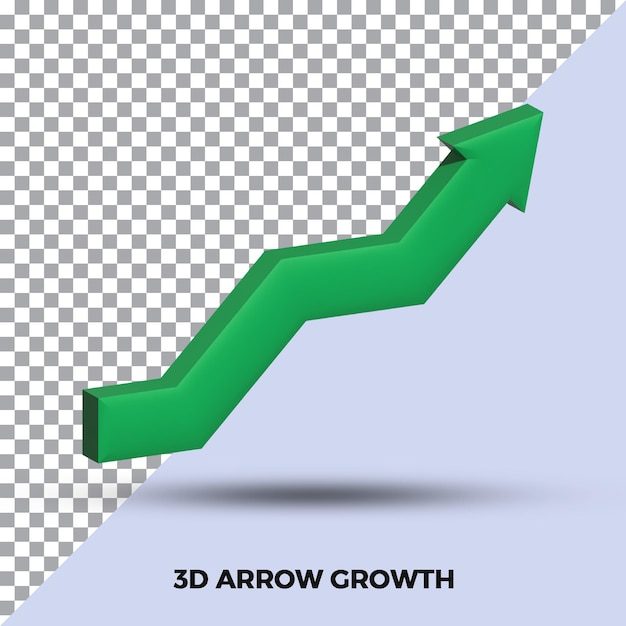 PSD 3d-grafiek groei ontwikkeling verbetering winst succes concept