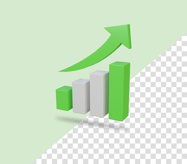 PSD 3d graph chart with carve arrow