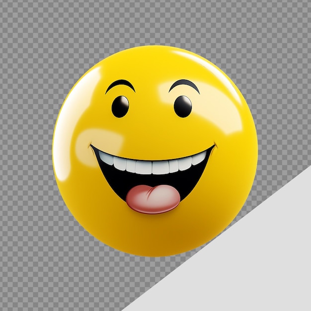 3d grappige emoji png geïsoleerd op transparante achtergrond