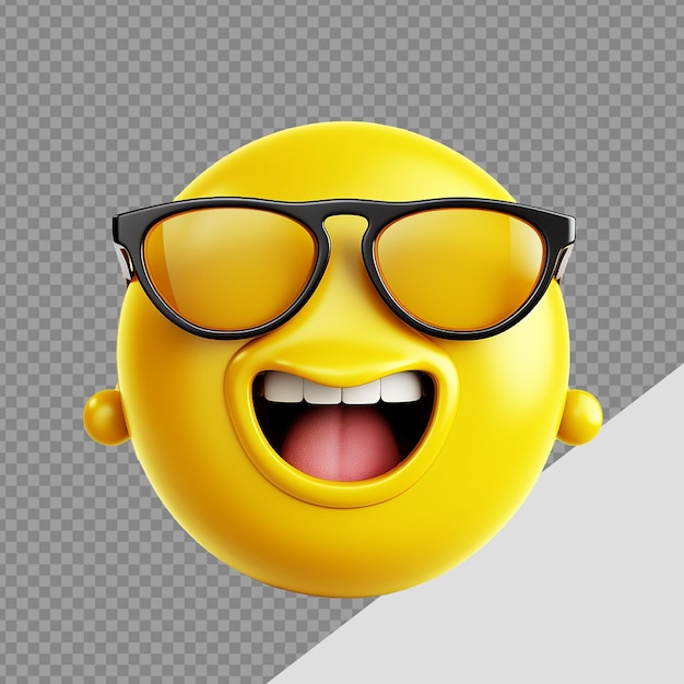 3d grappige emoji png geïsoleerd op transparante achtergrond