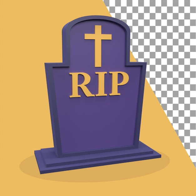 3d gravestone icon halloween theme