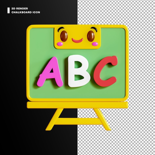 PSD 3d green board icon illustration