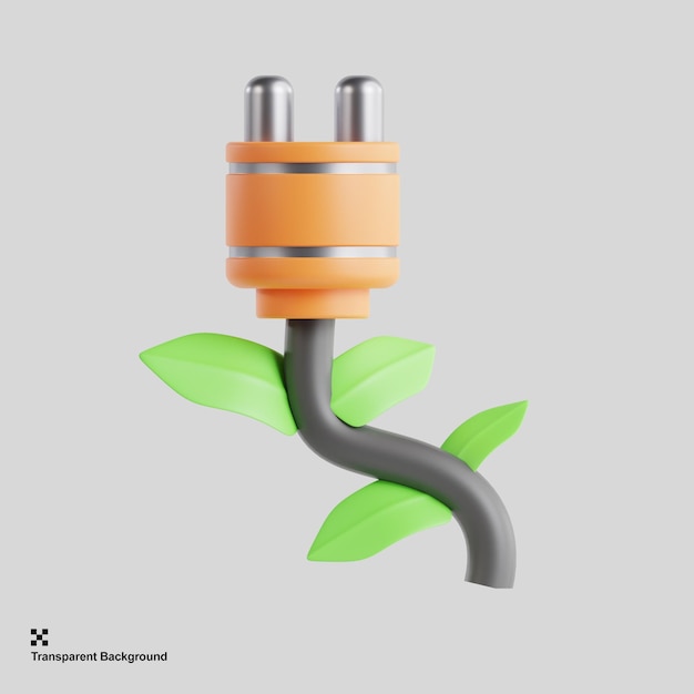 PSD 3d green energy icon